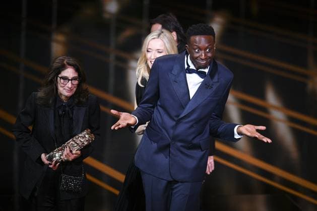 Lea Drucker et Ahmed Sylla Cesar du meilleur Costume - Gigi Lepage - Simone, le voyage du siecle CELEBRITES : 48e Ceremonie des Cesar - 24 02 2023 JBAutissier Panoramic 