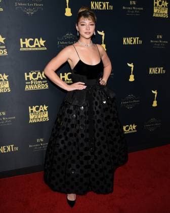 24 February 2023 - Beverly Hills, California - Madelyn Cline. Hollywood Critics Association s 2023 HCA Film Awards at Beverly Wilshire, A Four Seasons Hotel. Photo Credit: Billy Bennight AdMedia 288988 2023-02-24 California Beverly Hills Etats-Unis  Copyright: xAdMediax STAR_288988_070