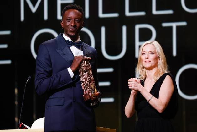 48eme ceremonie des CESAR a l Olympia salle. 2023 Cesar Film Awards at Olympia Ceremony on stage. Paris, FRANCE-24 02 2023. 288987 2023-02-25 PARIS France Drucker, LÃ a; Sylla, Ahmed  Copyright: xRomualdxMeigneuxx xStarfacex STAR_288987_085