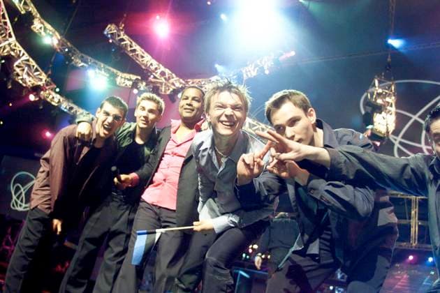 KÖPENHAMN 010512 - Vinnare av 2001 ars Eurovision Song Contest. Tanel Padar, Dave Benton & 2XL med laten Everybody. COPENHAGEN DENMARK x75853x *** KÖPENHAMN 010512 Winner of 2001 ars Eurovision Song Contest Tanel Padar, Dave Benton 2XL with laten Everybody COPENHAGEN DENMARK x75853x  Copyright: xJessicaxGowx