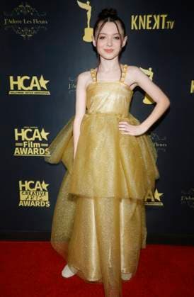 BEVERLY HILLS, CA - FEBRUARY 24: Violet McGraw at Hollywood Critics Association s 2023 HCA Film Awards at Beverly Wilshire, A Four Seasons Hotel - Beverly Hills in Beverly Hills, California on February 2, 2023. Copyright: xFayexSadoux