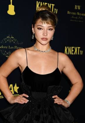 BEVERLY HILLS, CALIFORNIA - FEBRUARY 24: Madelyn Cline attends the Hollywood Critics Association s 2023 HCA Film Awards at Beverly Wilshire, A Four Seasons Hotel on February 24, 2023 in Beverly Hills, California. Copyright: xJeffreyxMayer JTMPhotosx