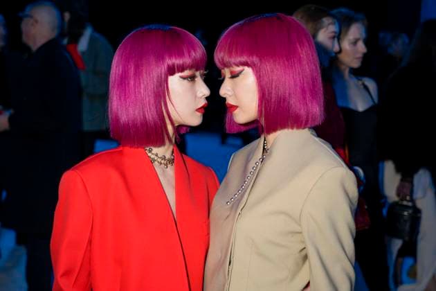 Entertainment Themen der Woche KW08 Entertainment Bilder des Tages Milan, Milan Fashion Week, fall winter 2023 2024. Milan, Women s fashion, autumn winter 2023 2024. Salvatore Ferragamo fashion show arrivals Pictured: Ami and Aya Suzuki  Copyright: xRiccardoxGIordanox xipa-agency.nx xmodaxmilanox IPA_IPA36343211