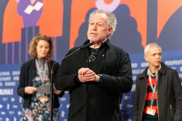 25.02.2023,Berlin,Deutschland,73.Internationalen Filmfestspiele Berlin. Die Gewinner der unabhängigen Jurys. Nicolas Philibert erhält für sein Film Sur L Adamant den Preis der Ökumenischen Jury