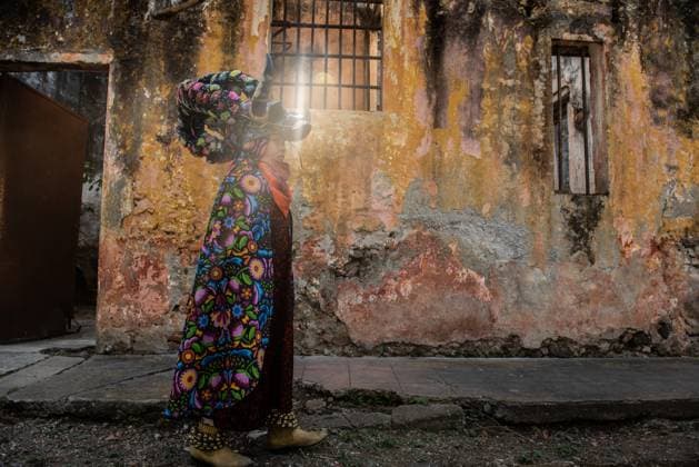 February 27, 2023: Residents of the town of Almolonga, Veracruz, celebrate the traditional Afromestizo carnival. Where they dance through the streets of the town and the children play in the fountain of the old sugar hacienda. - ZUMAqp1_ 20230227_zip_qp1_024 Copyright: xHectorxAdolfoxQuintanarxPerezx