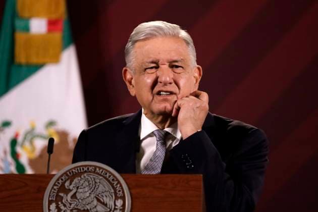 Tesla plant will be installed in Mexico: President of Mexico February 28, 2023, Mexico City, Mexico: The President of Mexico, Andres Manuel Lopez Obrador confirms the installation of the Tesla automotive assembly plant in Mexico, at a press conference at the National Palace in Mexico City. on February 28, 2023 in Mexico City, Mexico (Photo by Luis Barron Eyepix Group). Copyright: xLuisxBarronx xEyepixxGroupx LB20230228_AMLO_TESLA10