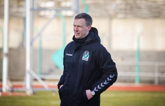 18.02.2023, Ried im Innkreis, AUT, SV Guntamatic Ried - Präsentation des neuen Ried Trainers, im Bild Max Senft, Maximilian Senft, Trainer, Ried, *** 18 02 2023, Ried im Innkreis, AUT, SV Guntamatic Ried Presentation of the new Ried coach, in the picture Max Senft, Maximilian Senft, coach, Ried,