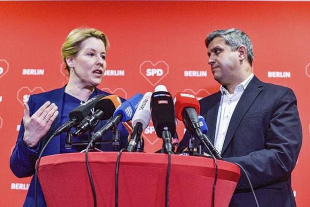 News Themen der Woche KW09 News Bilder des Tages Tagung des SPD-Landesvorstandes *** NUR FÜR REDAKTIONELLE ZWECKE *** EDITORIAL USE ONLY ***<p>Nach einer Sitzung des der Berliner SPD-Landesvorstandes geben Berlins Regierende Bürgermeisterin Franziska Giffey und Raed Saleh Vorsitzender der SPD-Fraktion im Berliner Abgeordnetenhaus eine Pressekonferenz, fotografiert am 01.März 2023 in Berlin. Deutschland Berlin Berlin Copyright: MaurizioxGambarini *** Meeting of the SPD State Executive Committee FOR EDITORIAL PURPOSES ONLY EDITORIAL USE ONLY p After a meeting of the Berlin SPD State Executive Committee, Berlins Governing Mayor Franziska Giffey and Raed Saleh, chairman of the SPD parliamentary group in the Berlin House of Representatives, give a press conference, photographed on 01 March Copyright: MaurizioxGambarini doc7p5cc3iis1l1579ky3po ,EDITORIAL USE ONLY