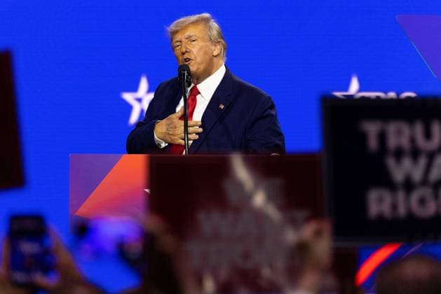 News Themen der Woche KW09 Former US President Donald J. Trump speaks at the 2023 Conservative Political Action Conference (CPAC) in National Harbor, Maryland, U.S., on Saturday, March 4, 2023. Copyright: xCNP MediaPunchx