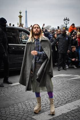 Bilder des Jahres 2023, Entertainment 03 März Entertainment Themen der Woche KW09 Paris Fashion Week automne-hiver 2023-2024. DÃ filÃ Vivienne Westwood. Jared Leto. 289296 2023-03-03  Copyright: xBarbaraxNeymanx xStarfacex STAR_289296_012