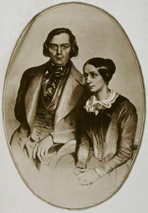 Robert Schumann (1810-1856) and his wife Clara Schumann (1819-1896). Portrait, 1847. Robert Schumann (1810-1856). German composer and pianist. Clara Schumann (1819-1896). German pianist, wife of Robert Shumann. Portrait of Robert and Clara Schumann. 1847. Germany  Copyright: xKenaxImagesx 153-8624