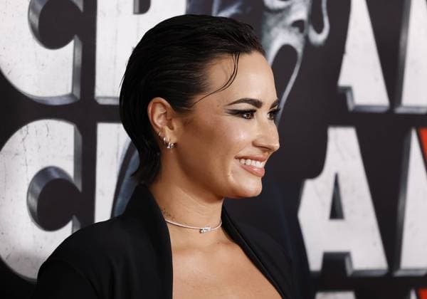 Demi Lovato arrives on the red carpet at the world premiere of Scream VI at AMC Lincoln Square on Monday, March 6, 2023 in New York City.  NYP20230306142 JohnxAngelillo