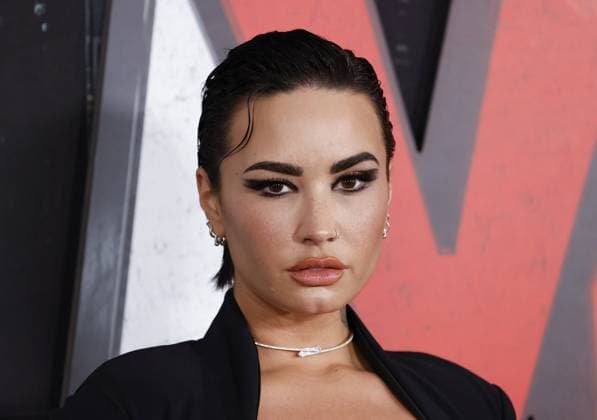 Demi Lovato arrives on the red carpet at the world premiere of Scream VI at AMC Lincoln Square on Monday, March 6, 2023 in New York City.  NYP20230306143 JohnxAngelillo