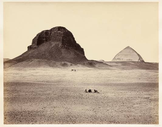 RECORD DATE NOT STATED ï»¿Francis Frith, Pyramids of Dahshoor from the East, 1857, Albumen print from wet collodion negative. Copyright: xpiemagsx clararpie07032023-9260 !ACHTUNG AUFNAHMEDATUM GESCHÄTZT!