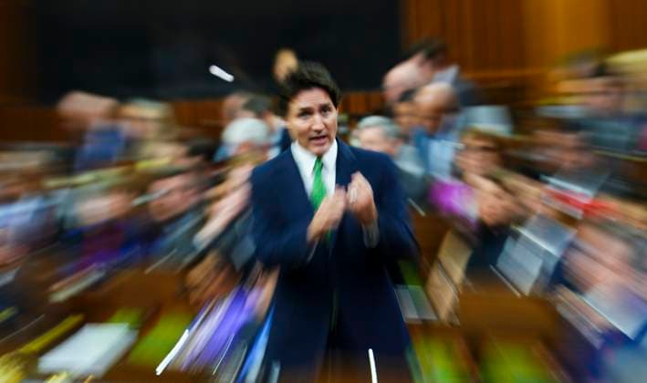 March 8, 2023, Ottawa, ON, CAN: Prime Minister Justin Trudeau answers a question during question period in the House of Common on Parliament Hill in Ottawa, Wednesday, March 8, 2023. Ottawa CAN  - ZUMAc35_ 20230308_zaf_c35_045 Copyright: xSeanxKilpatrickx