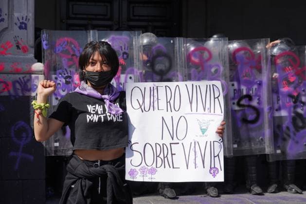March 8, 2023, Toluca, Mexico: Women join a protest to demand stop violence based-gender to commemorate International Women s Day. on March 8, 2023 in Mexico City, Mexico. Toluca Mexico - ZUMAe321 20230309_zia_e321_196 Copyright: xAmareshxV.xNarrox