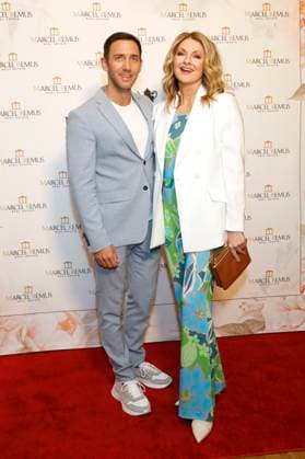 Marcel Remus und Frauke Ludowig bei der Remus Pre Award Tea Time zugunsten der DKMS im Beverly Hills Hotel. Beverly Hills, 08.03.2023