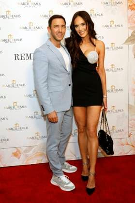 Marcel Remus und Davina Potratz bei der Remus Pre Award Tea Time zugunsten der DKMS im Beverly Hills Hotel. Beverly Hills, 08.03.2023