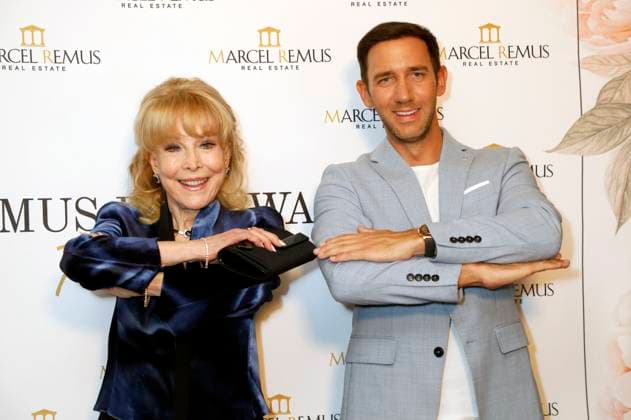 Barbara Eden und Marcel Remus bei der Remus Pre Award Tea Time zugunsten der DKMS im Beverly Hills Hotel. Beverly Hills, 08.03.2023