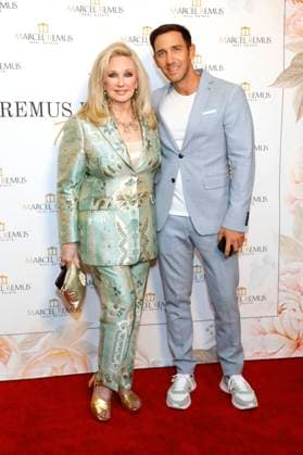 Morgan Fairchild und Marcel Remus bei der Remus Pre Award Tea Time zugunsten der DKMS im Beverly Hills Hotel. Beverly Hills, 08.03.2023