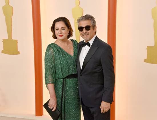 (L-R) Elizabeth Trojian and Ricardo Darín attend the 95th annual Academy Awards at the Dolby Theatre in the Hollywood section of Los Angeles on Sunday, March 12, 2023.  LAP2023031211014 JIMxRUYMEN