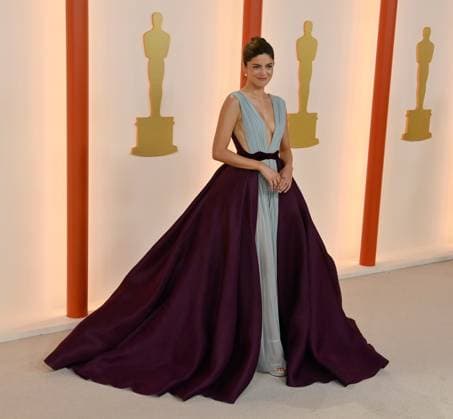 Monica Barbaro attends the 95th annual Academy Awards at the Dolby Theatre in the Hollywood section of Los Angeles on Sunday, March 12, 2023.  LAP2023031226 JIMxRUYMEN