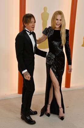 (L-R) Keith Urban and Nicole Kidman attend the 95th annual Academy Awards at the Dolby Theatre in the Hollywood section of Los Angeles on Sunday, March 12, 2023.  LAP20230312132 JIMxRUYMEN