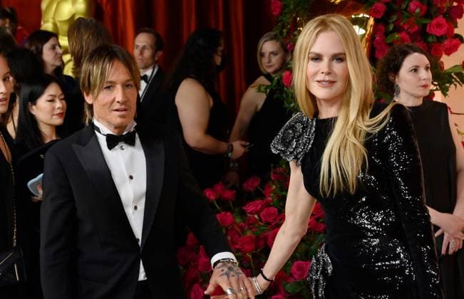 (L-R) Keith Urban and Nicole Kidman attend the 95th annual Academy Awards at the Dolby Theatre in the Hollywood section of Los Angeles on Sunday, March 12, 2023.  LAP20230312137 JIMxRUYMEN