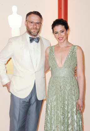 Seth Rogen, Lauren Miller at arrivals for 95th Academy Awards - Arrivals 4, Dolby Theatre, Los Angeles, CA March 12, 2023. Photo By: Elizabeth Goodenough Everett Collection at arrivals for 95th Academy Awards - Arrivals 4, Dolby Theatre, Los Angeles, CA March 12, 2023. Photo By: Elizabeth Goodenough Everett Collection PUBLICATIONXNOTxINxCANxCHNxFRAxITAxJPNxNORxPOLxRUSxESPxUKxUSA