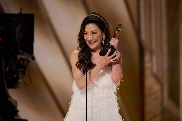 Michelle Yeoh accepts the OscarÂ® for Actress in a Leading Role during the live ABC telecast of the 95th OscarsÂ® at the DolbyÂ® Theatre at Ovation Hollywood on Sunday, March 12, 2023.  Copyright: xA.M.P.A.S.x 34494-529PLX