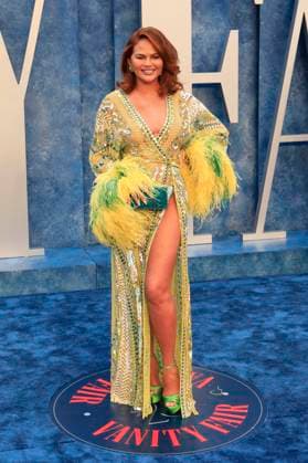 Chrissy Teigen bei der Vanity Fair Oscar Party 2023 anlässlich der 95. Oscar-Verleihung im Wallis Annenberg Center for the Performing Arts. Beverly Hills, 12.03.2023