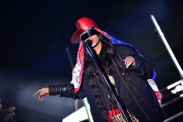 MIAMI GARDENS, FLORIDA - MARCH 12: Erykah Badu performs live on stage during The 16th Annual Jazz in The Gardens Music Fest (JITG) day2 at Hard Rock Stadium on March 12, 2023 in Miami Gardens, Florida. Copyright: xMPI10x xMediaPunchx