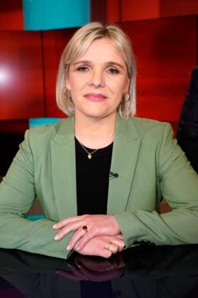 Jessica Hansen in der ARD-Talkshow hart aber fair im Studio Adlershof. Berlin, 13.03.2023