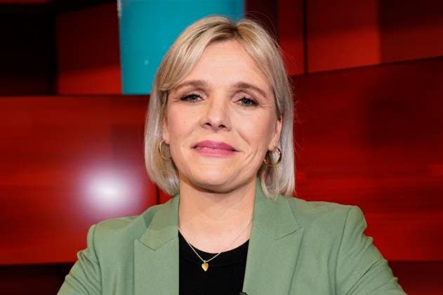 Jessica Hansen in der ARD-Talkshow hart aber fair im Studio Adlershof. Berlin, 13.03.2023