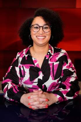 Sara Weber in der ARD-Talkshow hart aber fair im Studio Adlershof. Berlin, 13.03.2023