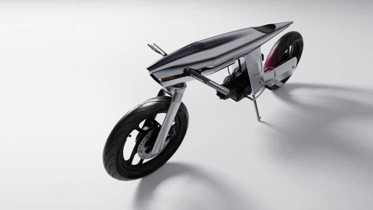 **VIDEO AVAILABLE. CONTACT INFO@COVERMG.COM TO RECEIVE.** A futuristic-looking motorcycle that resembles a bullet is hitting the market this year. Bandit9 Motors unibody vehicle ?EVE Odyssey? uses NASA-grade materials used in the production of their spacecrafts. The body of the bike resembles a sleek bullet cast in reflective silver with an L-shaped subframe, gas tank, steering setup, and headlight assembly, all resting within a single monocoque item. It also features a custom-designed aluminum alloy box frame, rear-set foot controls, clip-on bars, and three-arm wheels. The speedster also has a digital LED display, wide-view mirrors, and LED indicators. For further customisation, riders can choose between leather or neoprene for t Copyright: xx 52516837 EDITORIAL USE ONLY. NOT FOR USE BY NEWSPAPERS BASED IN THE UK.