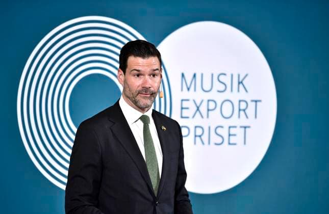 STOCKHOLM 230314 Aid and Foreign Trade Minister Johan Forssell will award the governments music export prize for 2022 on March 14 in the Bla Salongen at the Ministry of Foreign Affairs Stockholm Sweden POL x12150x,  Copyright: xCaisaxRasmussenx xTTx MUSIKEXPORTPRISET TTABB0000000000170098
