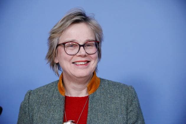 Caritaspräsidentin Eva Maria Welskop-Deffa, Deutschland, Berlin, Bundespressekonferenz, Thema: Pressekonferenz: Hier klingt s mir gut - das bundesweite Projekt für mehr Teilhabe in der Musik: Bundespräsident a. D. Christian Wulff und Caritaspräsidentin Eva Maria Welskop-Deffa überreichen erstmalig das Prädikat
