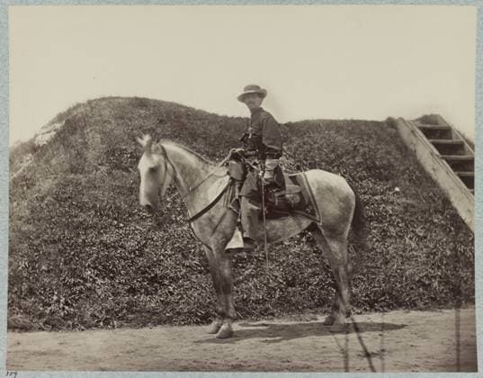 RECORD DATE NOT STATED Lieut. J. S. Eckle i.e. Echel, 50th Pa. Infantry , Gettysburg, Pa., July 1865. Lieutenant John S. Echel, Company C, 50th Pennsylvania Infantry. No. 359, Title from item, Alternate title, photographer, and date from Catalogue of photographic incidents of the war, from the gallery of Alexander Gardner..by Bob Zeller, published by the Center for Civil War Photography, c2003, Gift; Col. Godwin Ordway; 1948. United States, History, Civil War, 1861-1865, United States, Pennsylvania, Gettysburg. Copyright: xpiemagsx civwarpietiff12032023-11535 !ACHTUNG AUFNAHMEDATUM GESCHÄTZT!