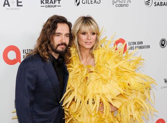 March 12, 2023, West Hollywood, California, USA: Tom Kaulitz and Heidi Klum (L-R) at the 31st Annual Elton John AIDS Foundation Academy Viewing Party on Sunday March 12, 2023 at The City of West Hollywood Park in West Hollywood, California. PI West Hollywood USA - ZUMAp124 20230312_zaa_p124_261 Copyright: xDOUGLASxCUELLARx