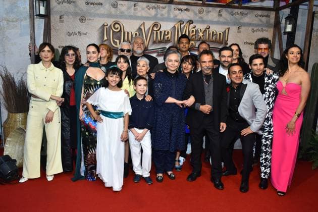 Que Viva Mexico Premiere in Mexiko-Stadt March 14, 2023, Mexico City, Mexico: (L-R) Adriana Louvier, Ana de la Reguera, Luis Estrada, Joaquin Cosio, Alfonso Herrera, Daniel Raymont, Angelina Pelaez, Ana Martin, Damian Alcazar, Luis Fernando Peo±a attend the red carpet of ‘Que Viva Mexicoâ€⠢ film Premiere at Cinepolis Oasis Coyoacan. on March 14, 2023 in Mexico City, Mexico. Mexico City Mexico - ZUMAe321 20230315_zia_e321_031 Copyright: xCarlosxTischlerx