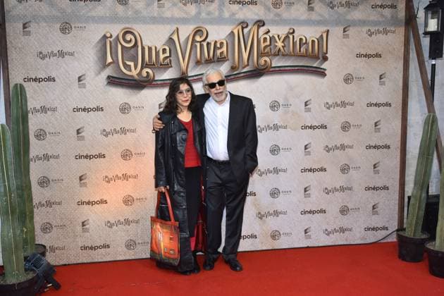 Que Viva Mexico Premiere in Mexiko-Stadt Que Viva Mexico Film Premiere March 14, 2023, Mexico City, Mexico: Director Luis Estrada and Sandra Solares attend the red carpet of ˜Que Viva Mexico™ film Premiere at Cinepolis Oasis Coyoacan. on March 14, 2023 in Mexico City, Mexico. (Photo by Carlos Tischler Eyepix Group) Copyright: xCarlosxTischler xEyepixxGroupx CT_14032023_89852