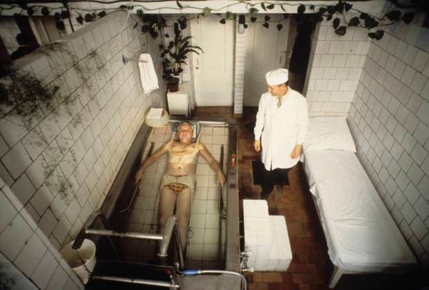 Belokurikha Resort 8389153 13.03.1984 Belokurikha Resort in the Altai Region is a balneological resort of allied significance. During the procedure in the radon department. Viktor Chernov Altai Krai Region Russia  Copyright: xViktorxChernovx
