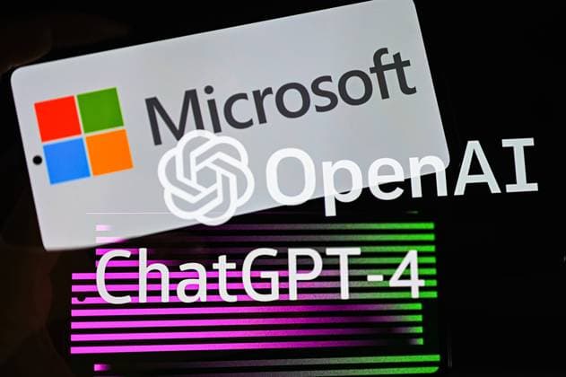 OpenAI - ChatGPT 4 Illustration OpenAI with Microsoft - Bing seen on mobile, seen in this photo illustration. On 15 March 2023 in Brussels, Belgium. (Photo illustration by Jonathan Raa NurPhoto) Brussels Belgium  Copyright: xJonathanxRaax originalFilename: raa-openaich230315_npOtf.jpg