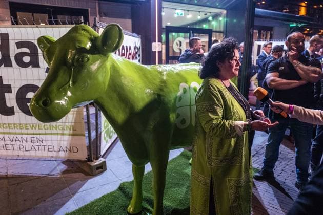 BATHMEN - BBB leader Caroline van der Plas speaks to the media at the results evening of the Boer Burger Movement for the Provincial Council elections. ANP VINCENT JANNINK netherlands out - belgium out  Copyright: xx x465075446x originalFilename: 465075446.jpg