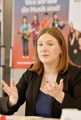 Katharina Binz Ministerin für Familie, Frauen, Kultur und Integration des Landes Rheinland-Pfalz Pressekonferenz des Landesmusikrat Rheinland-Pfalz zum Start einer landesweiten Imagekampagne für die Amateurmusik 17.03.23