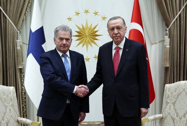 News Themen der Woche KW11 News Bilder des Tages Türkei, Präsident Recep Tayyip Erdogan trifft Finnlands Präsidenten Sauli Niinisto in Ankara Turkish President Recep Tayyip Erdogan receives his Finnish counterpart, Sauli Niinisto, in Ankara Turkish President Recep Tayyip Erdogan receives his Finnish counterpart, Sauli Niinisto, in Ankara on March 17, 2023. Photo by Turkish presidency apaimages Ankara Ankara Turkey 170323_ANKARA_TPO_00 (1) Copyright: xapaimagesxTurkishxpresidencyx xapaimagesx