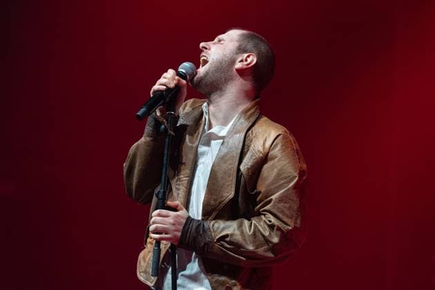 Bilder des Jahres 2023, Entertainment 03 März Entertainment Themen der Woche KW12 Sänger Michael Marco FITZTHUM - Live Auftritt der österreichischen Rock Band Wanda mit ihrer Live Hallentour 2023 im Palladium in Köln 20.03.2023 Köln Mülheim NRW Deutschland *** Singer Michael Marco FITZTHUM Live performance of the Austrian rock band Wanda with their live hall tour 2023 at the Palladium in Cologne 20 03 2023 Cologne Mülheim NRW Germany