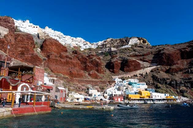 Ammoudi-Bucht, Oia, Santorin, Griechenland, Europa *** Ammoudi Bay, Oia, Santorini, Greece, Europe Copyright: imageBROKER MichaelxRunkel ibxrun08776135.jpg