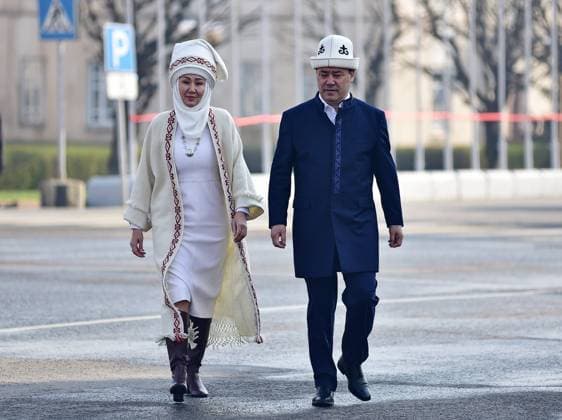 News Themen der Woche KW12 KYRGYZSTAN, BISHKEK - MARCH 21, 2023: Kyrgyzstan s President Sadyr Japarov and his wife Aigul take part in celebrations of Nowruz in central Bishkek. Nowruz, also known as the Iranian or the Persian New Year, commemorates the first day of spring; it is celebrated by various Turkic and Iranian ethnic groups on the spring equinox (March 21). Vladislav Nogai TASS  57986663